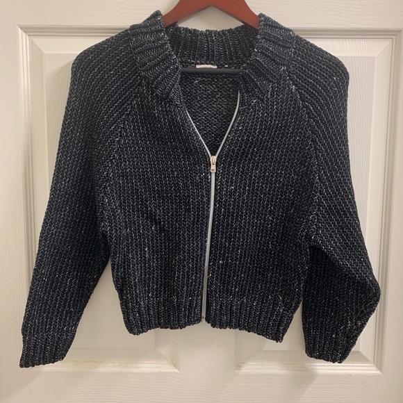 L'AGENCE Jackets & Blazers - L’AGENCE Knit Zip Up Sweater